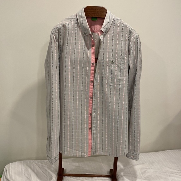 Stunning Hugo boss green label casual dress shirt size XL, neck 17.5, sleeve 35 - Picture 12 of 14